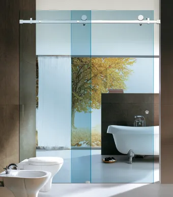 Set sistem glisare cabina dus pentru sticla securizata la 180 grade