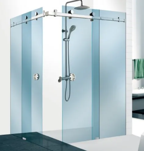 Set sistem de glisare cabina dus din sticla securizata la 90 grade